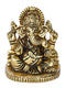 Brass Sitting Ganesh On Round Base Idol Statue Gbs223