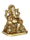 Brass Blessing Ganesh Idol Sitting On Singhashan Murti Gbs178