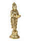 Brass Beautiful Lady Holding Diya Oil Lamp Stand Showpiece Chbs102