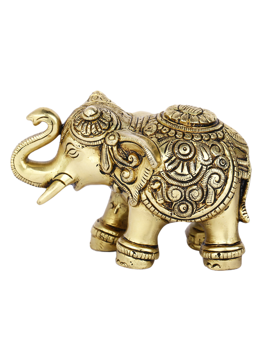 Trunk Up Elephant Brass Decorative Showpiece Dfbs222