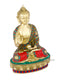 Brass Buddha Statue Teaching Vitarka Sitting Buddhism Idol,Multicolour-Bts216