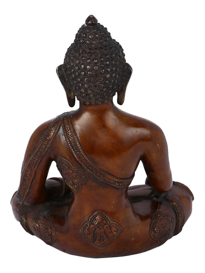 Brass Ashtamangal Buddha Idol Decorative Statue Bbs287