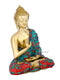 Blessing Gautam Buddha Idol Brass Multicolored Showpiece Bts182-New