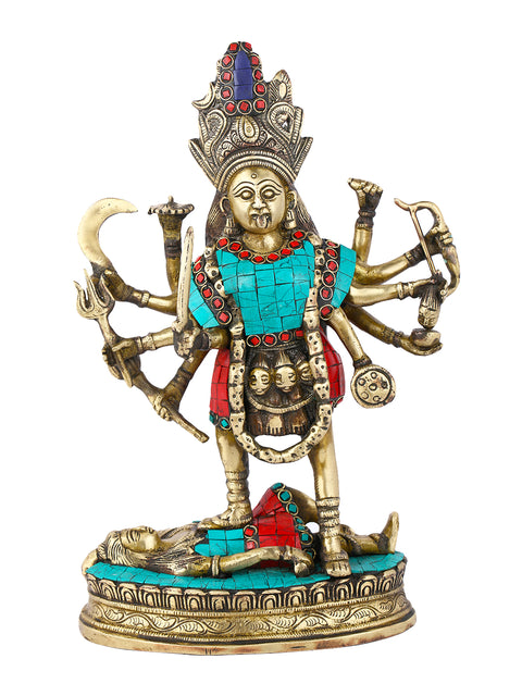 Brass Statue Of Goddess Kali Maa Spiritual Idol Dts109