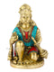 Brass Hanuman Murti In Blessing Sculpture With Gada Statue Hts116