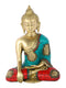 Brass Bhumisparash Astmangal Pose Buddha Idol Statue Bts187