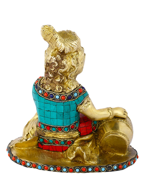 Baby Krishna Brass Idol Butter Thief Krishna Statue