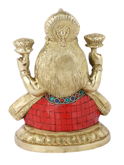 Brass Laxmi Ganesh Set Idol Murti Showpiece Lgbs140