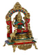 Goddess Laxmi Ji Statue Sitting On Singhasan Sculpture Figurine Lts124