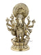 Kan Drishti Ashtabhuja-Dhari Ganesha Brass Idol In Standing Position Statue Gbs238