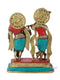 Large Brass Idol Of Radha Krishna Spiritual Worship Statue Rkts121