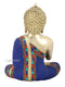 Blessing Blue Brass Large Buddha Statue Idol,Buddhism Shakyamuni Decor (12.5X10X7 Inches )-Bts206