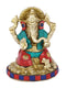 Sitting Laxmi Ganesh Brass Idol Murti Statue Lgbs112