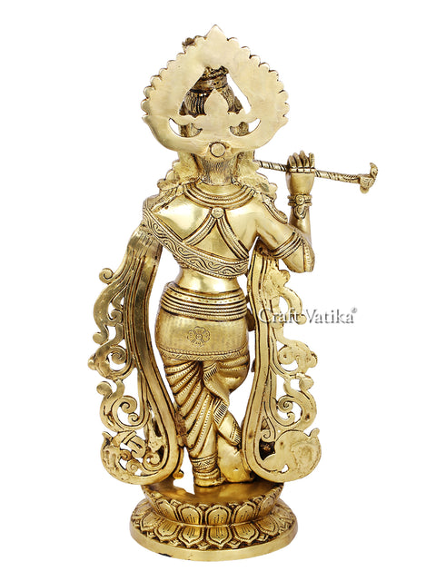 Large Krishna Brass Idol Statue For Daily Worship Kbs161