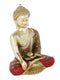 Brass Big Buddha Statue Life Sign Earth Touching Sitting Idol Bhumisparsha Buddhism-Bts218