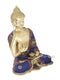 Brass Blue Buddha Statue Idol With Inlay Stone Work,Multicolor-Bts212,14X11X7 Inches