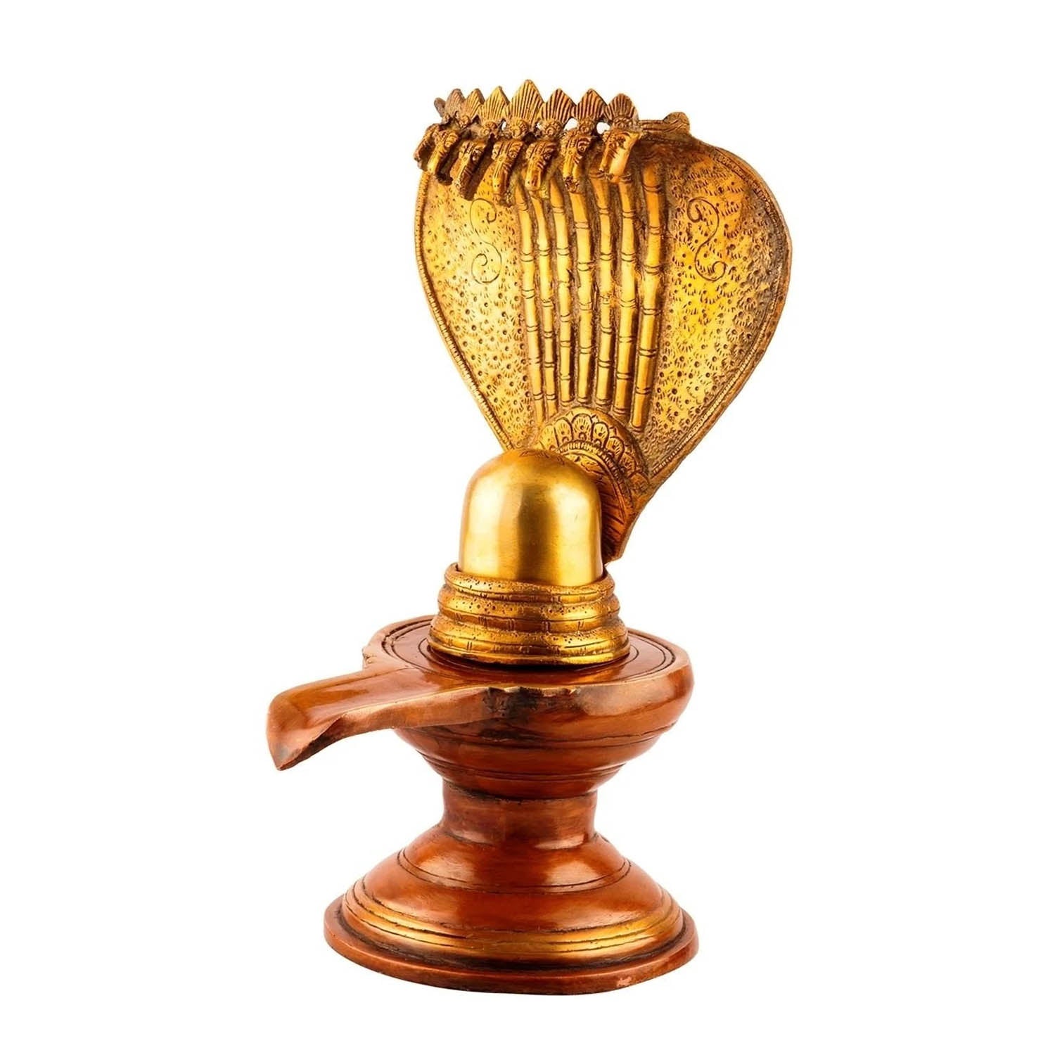 Large Brass Shivling Idol 