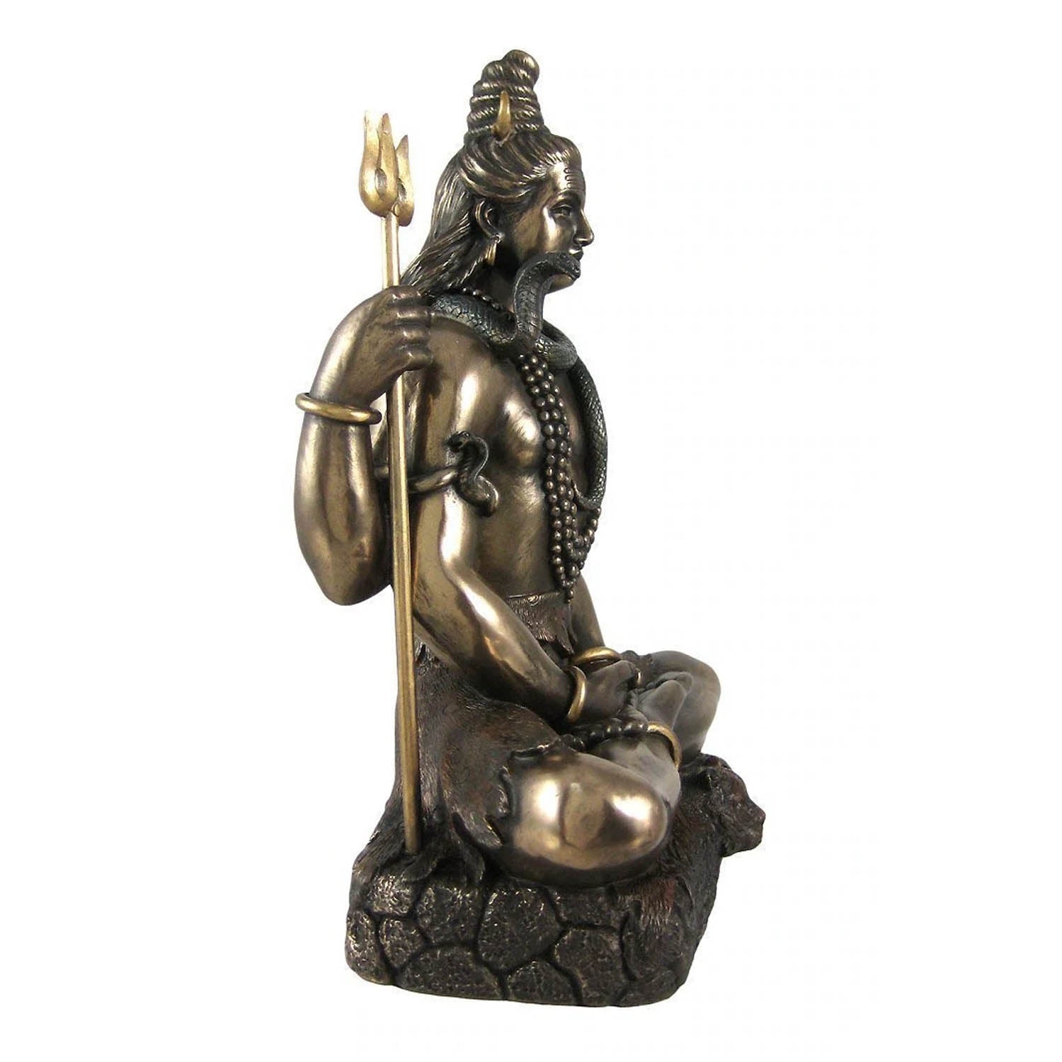 Lord Shiva Bronze Statue Shiv Padmasana Sitting Idol