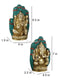 Brass Palm Lakshmi Ganesha Idol Murti Statue Lgbs139