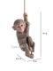 Polyresin Hanging Monkey on Rope Statue Figurine