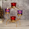 Iron Tealight Candle Holder With 4 Glass Cup Candles Stand Table Home Decor