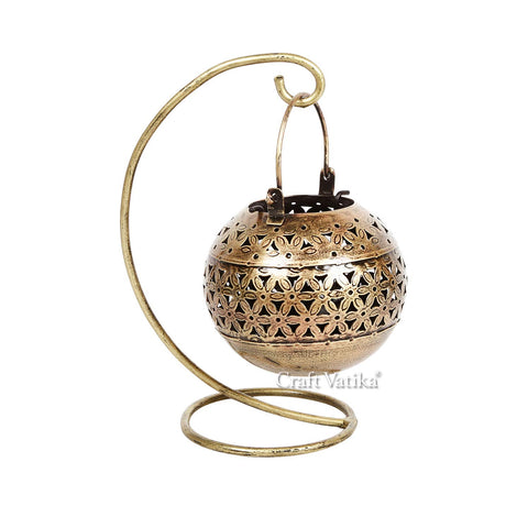 Metal Degchi Tealight Candle Holder Hanging Stand Showpiece