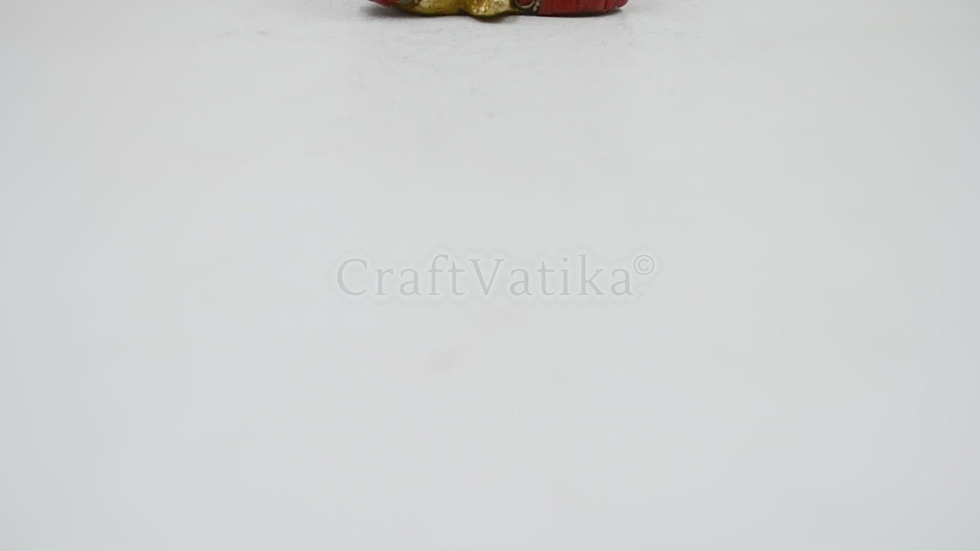 Brass Handmade Ganesha Statue With Work Of Colorful Stones Gts202