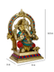 Brass Laxmi Ganesha Idol Murti Sitting On Singhasan Statue Lgbs136