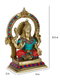 Brass Laxmi Ganesha Idol Murti Sitting On Singhasan Statue Lgbs136