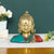 Brass Buddha Head Bust Idol Turquoise Stone Showpiece Statue Bts244