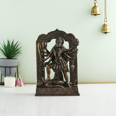 Maa Kali Statue With Shiva Idol Religious Temple Puja Sculpture