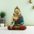 Brass Buddha Idol Multicolored Stones Showpiece Bts227