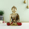 Brass Big Buddha Statue Life Sign Earth Touching Sitting Idol Bhumisparsha Buddhism-Bts218