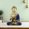 Blessing Blue Brass Large Buddha Statue Idol,Buddhism Shakyamuni Decor (12.5X10X7 Inches )-Bts206