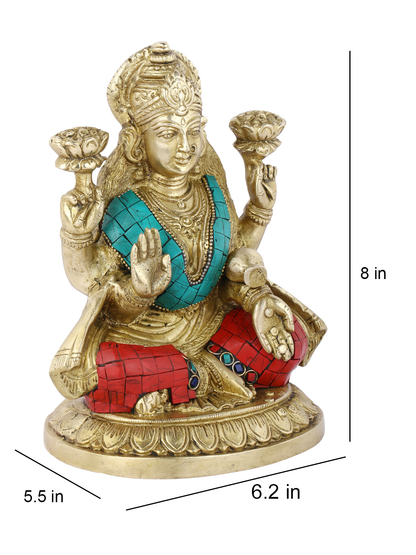 Brass Laxmi Ganesh Set Idol Murti Showpiece Lgbs140