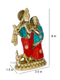 Radha Krishna Brass Divine Idol With Stone Work Figurine Rkts113