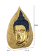 Brass 3D Buddha Face On Leaf Idol Showpiece Bbs258