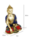 Earth Touching Brass Lord Buddha Idol Statue, 9.5X8X5.5,Depth,Multicolour-Bts217