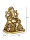 Brass Blessing Ganesh Idol Sitting On Singhashan Murti Gbs178