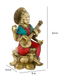 Goddess Maa Saraswati Idol Sitting On Lotus Brass Showpiece Sts110