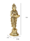 Brass Beautiful Lady Holding Diya Oil Lamp Stand Showpiece Chbs102