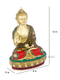 Brass Buddha Statue Teaching Vitarka Sitting Buddhism Idol,Multicolour-Bts216