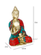 Brass Earth Touching Sitting Tibet Buddha Statue-Bts229