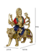 Brass Durga Idol On Lion Murti Showpiece Dbs106