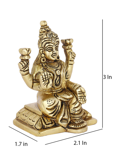 Blessing Goddess Lakshmi Brass Idol Murti Statue Lbs105