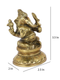 Brass Handmade Ganesha Idol With Round Base Statue Gbs181