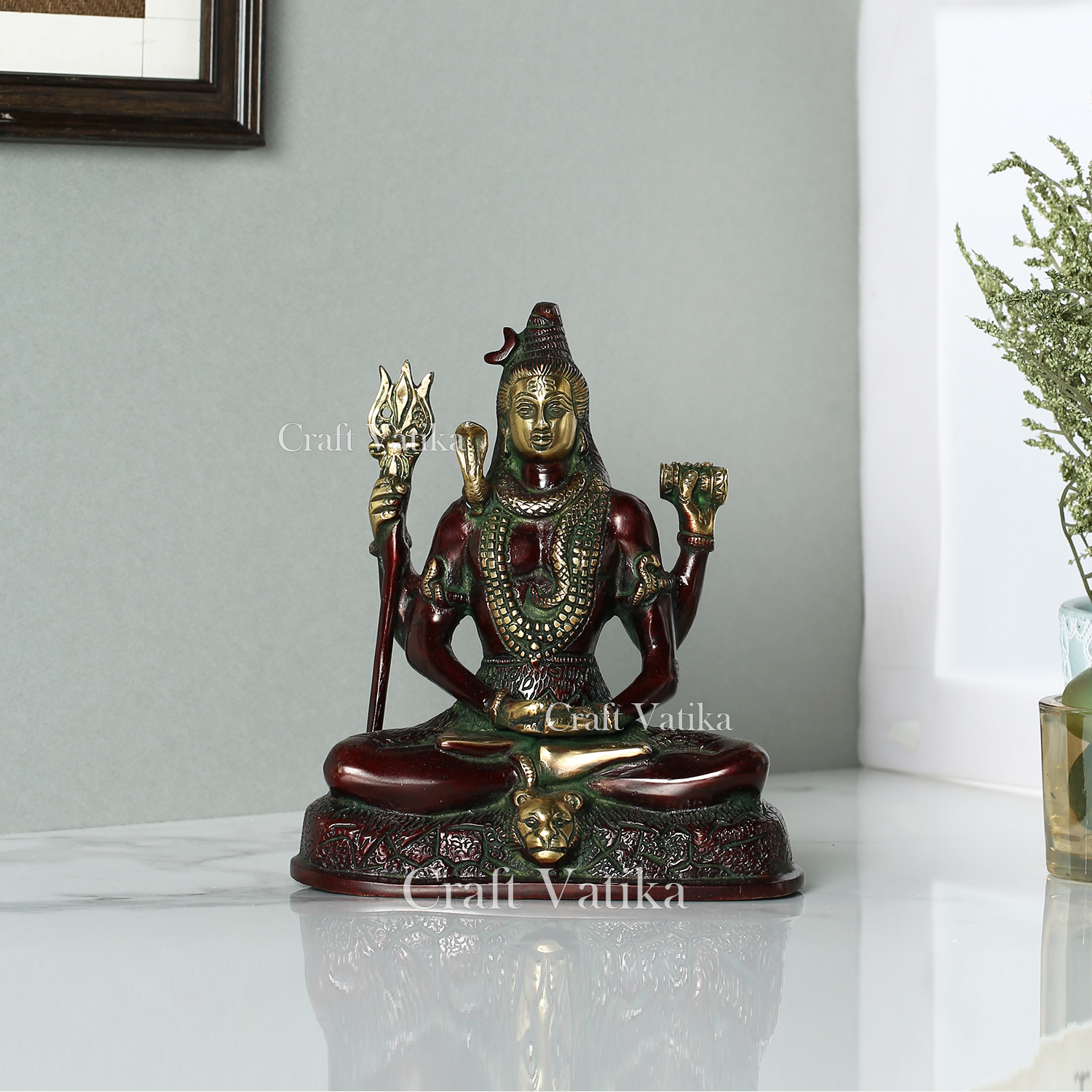 Lord Shiva Meditating Brass Statue Shbs125