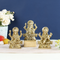 Brass Lakshmi Ganesh Saraswati Idol (4.1 Inches Height), Lgbs182