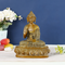 Brass Blessing Buddha Idol With Scared Kalash On Lotus Statue Bbs233